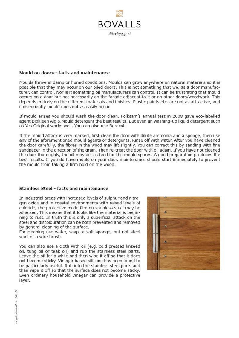 bovalls_maintenance-installation_fact-sheet-mould_on_doors-stainless_steel